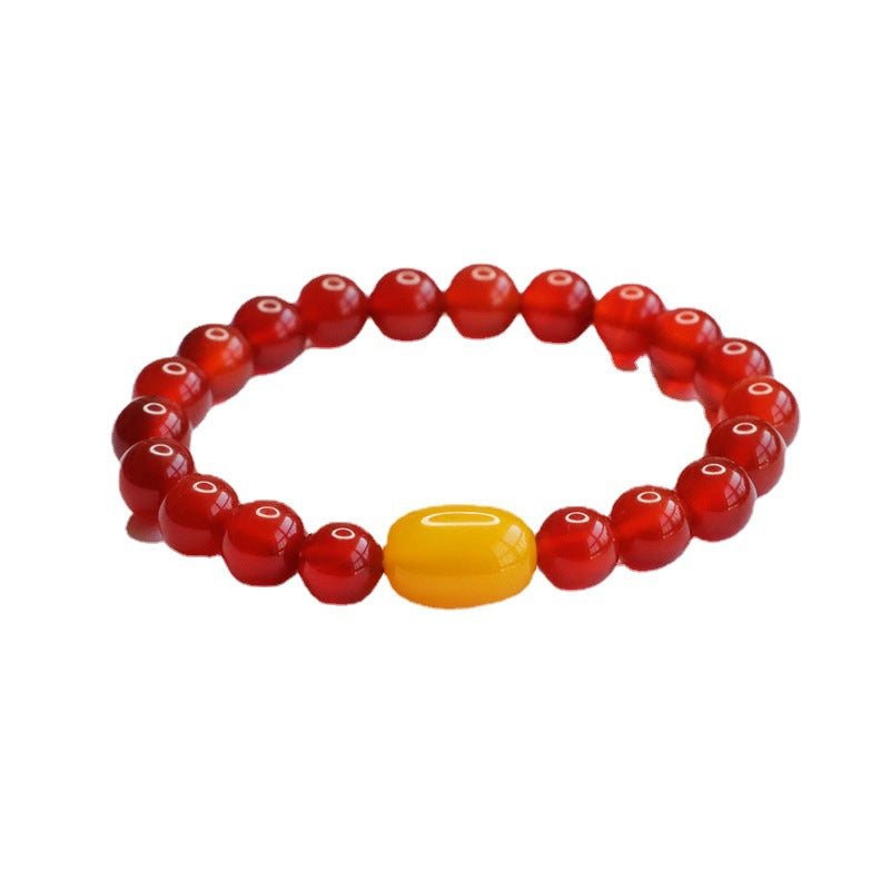 Natural red agate bracelet chalcedony passepartout bracelet jewelry MN2102601