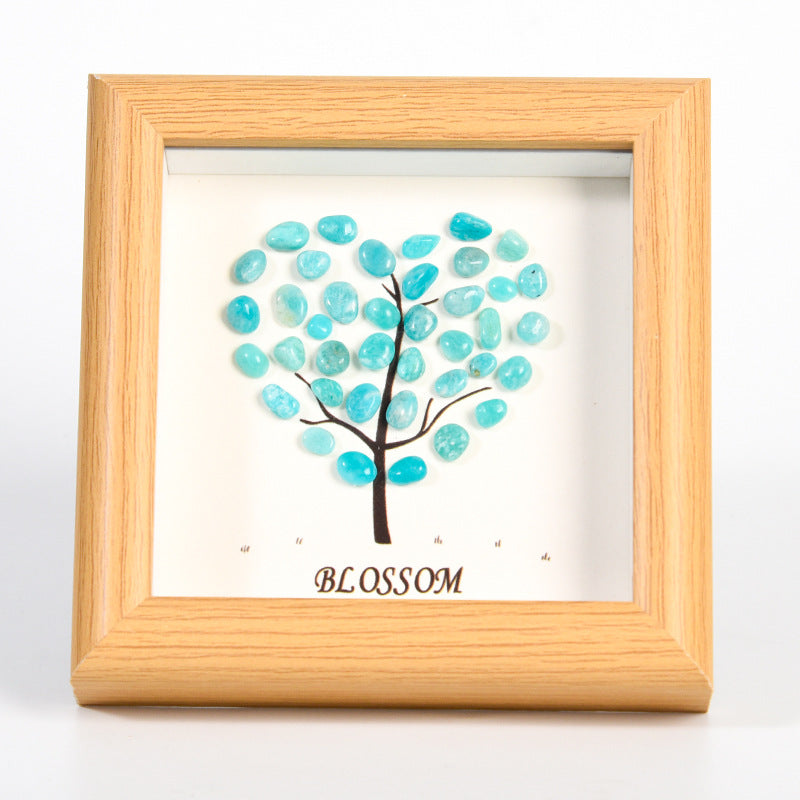 Love style original stone crystal photo frame table setting new tree house picture frame home festive ornament gift 