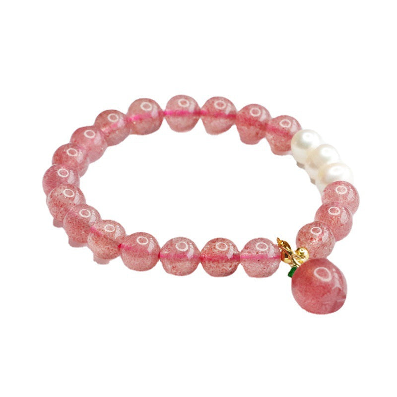 Natural Strawberry Crystal Bracelet Pearl Bracelet Crystal Jewelry Factory Wholesale Live Delivery CB3051507 