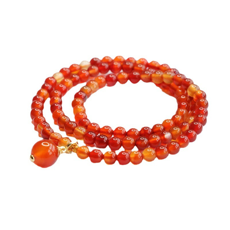 Natural red agate bracelet chalcedony acacia bean bracelet jewelry MN2090505