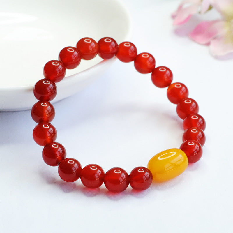 Natural red agate bracelet chalcedony passepartout bracelet jewelry MN2102601