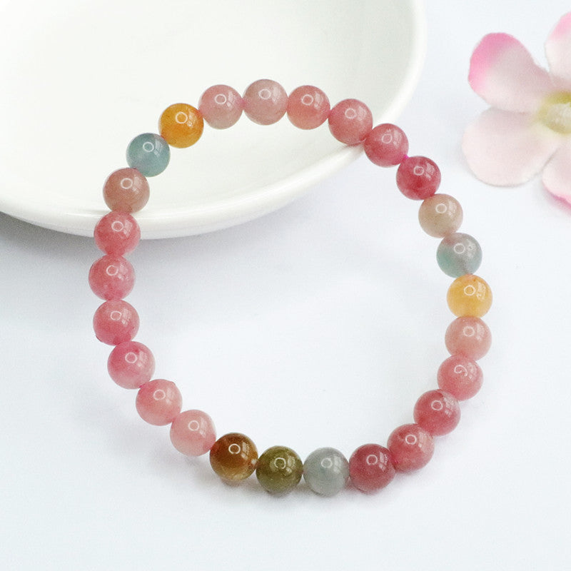 Natural Tourmaline Bracelet Brazilian Rainbow Crystal Colored Jewelry CB2060503 