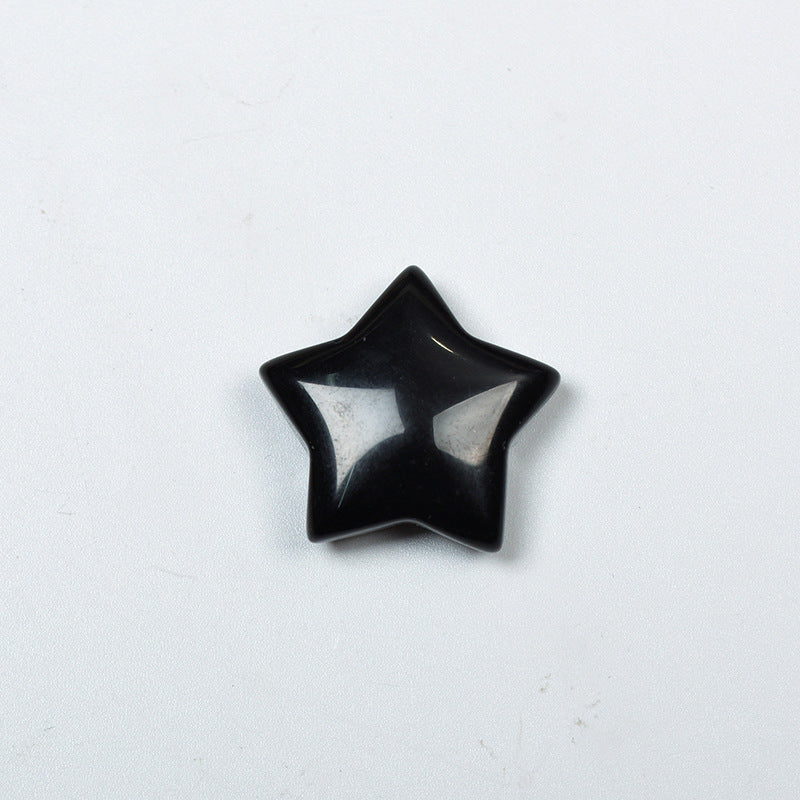 Natural crystal rough stone mini star love mushroom moon accessories pendant decoration gift DIY accessories 