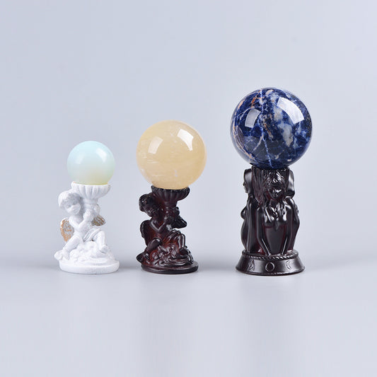 Manufacturer's supply angel goddess crystal ball resin base carvings handicrafts home decoration ornaments 