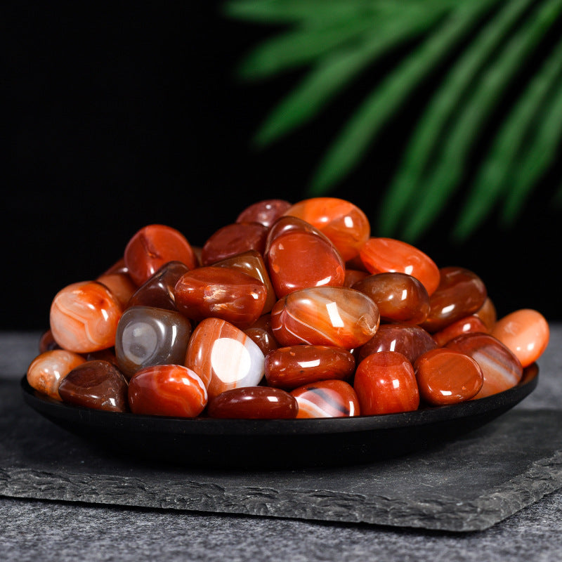 Natural demagnetized stone white crystal tumbled stone powder crystal gravel fish tank stone home decoration ornaments healing stone 