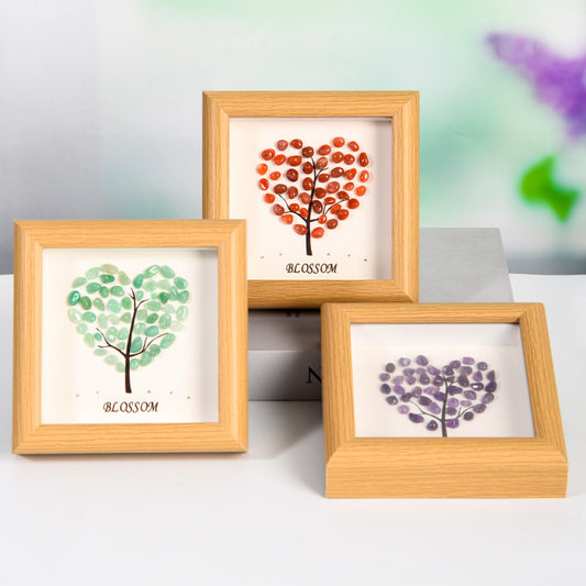 Love style original stone crystal photo frame table setting new tree house picture frame home festive ornament gift 