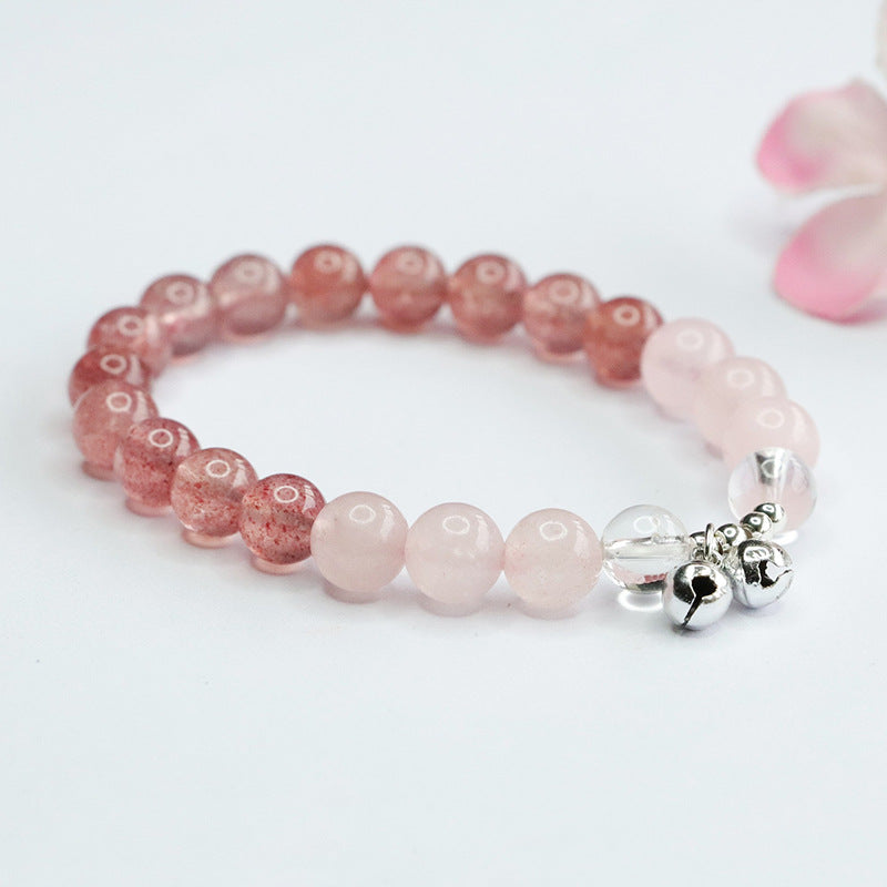 Natural Pink Crystal Bracelet Strawberry Crystal Bracelet Women's Fashion Accessories CB4022306 