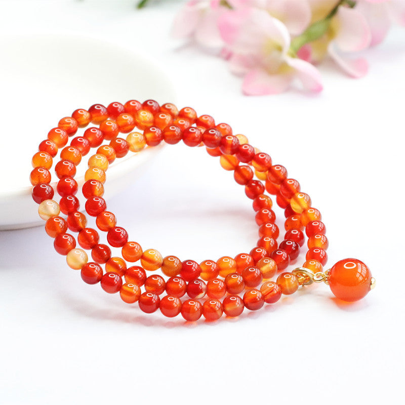 Red Agate Bracelet Chalcedony Acacia Bean Bracelet Jewelry MN2090505