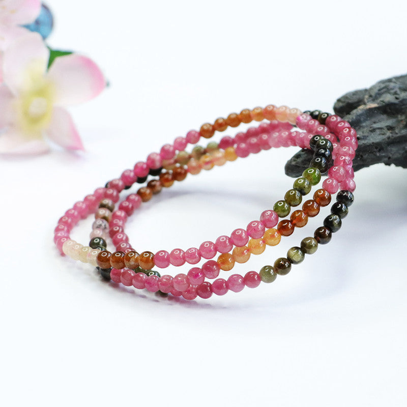 Customized natural tourmaline bracelet rainbow bracelet Brazilian crystal CB2062507 