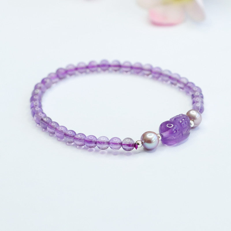 Natural Amethyst Bracelet Pixiu Bracelet Colorful Treasure Hand Jewelry CB2080610 