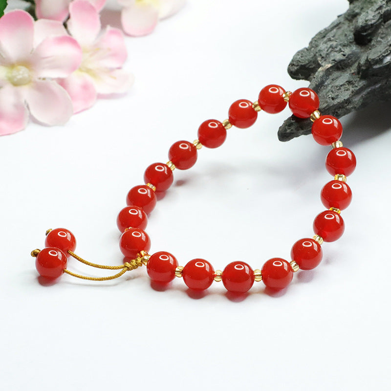 Natural red agate bracelet acacia bean bracelet women's jewelry MN3020305