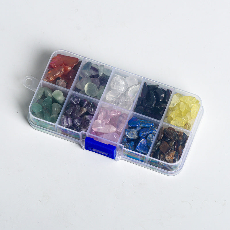 DIY jewelry materials hot selling 10 mixed crystal natural semi-precious stone specimen tumbled stones 