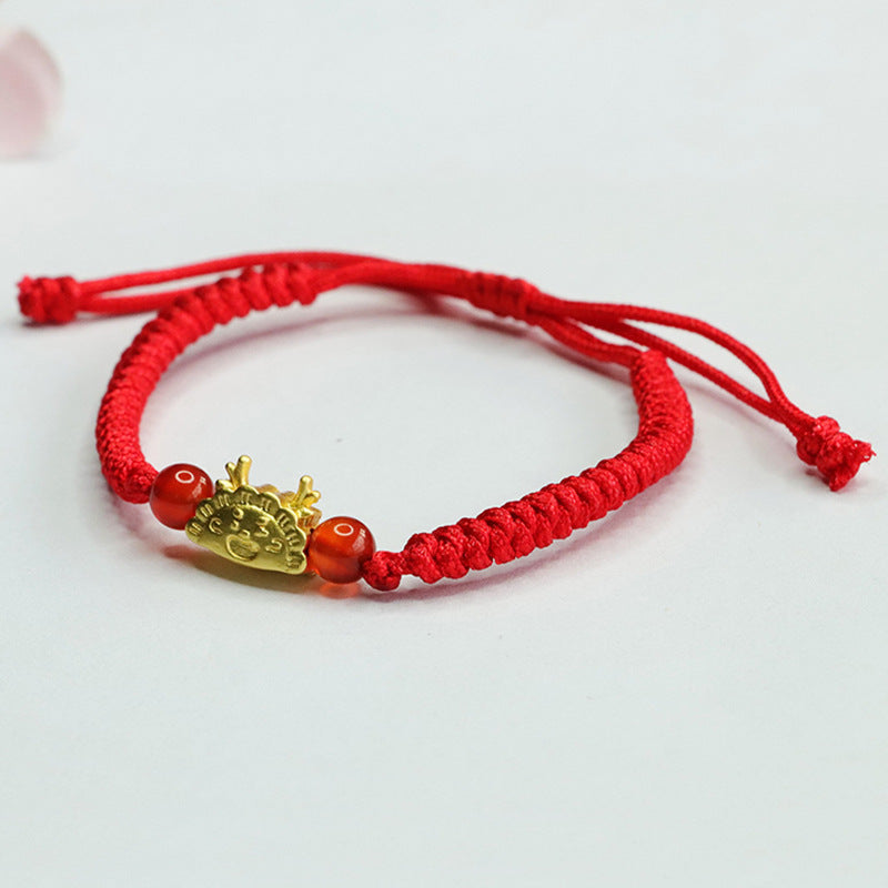 Natural red agate bracelet dumpling dragon bracelet bracelet animal year jewelry MN3122904