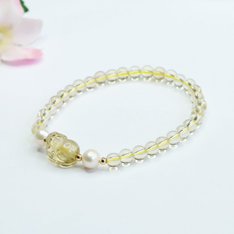 Natural Citrine Bracelet Pixiu Bracelet Colorful Treasure Hand Jewelry CB2080609 