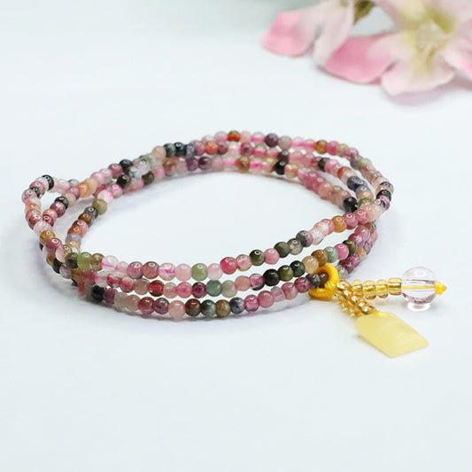 Natural Candy Tourmaline Bracelet Multi-circle Bracelet Women's Crystal Brazilian Colorful Treasure CB3022401 