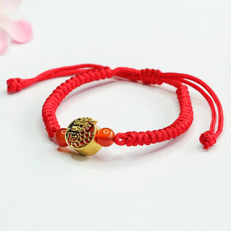 Natural Red Agate Bracelet Fish Leaping Dragon Gate Bracelet Year of the Dragon Ornament MN3122905