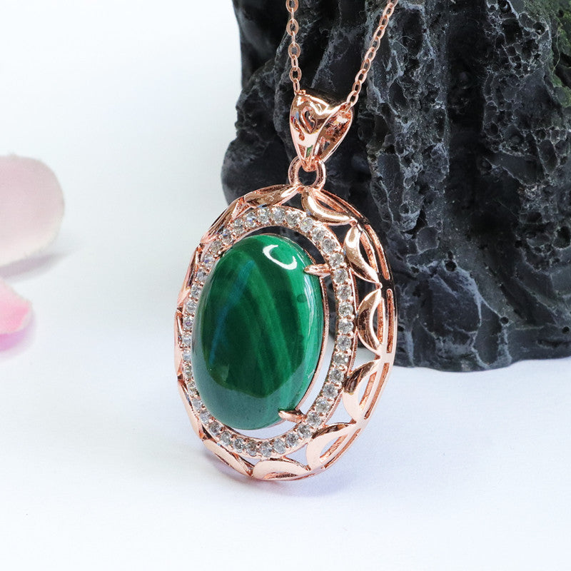 Natural malachite pigeon egg pendant women's colorful treasure pendant jewelry CB2041207 