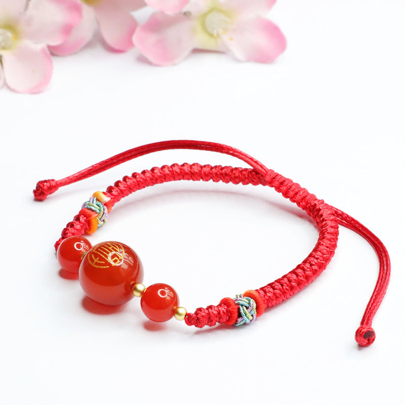 Red agate bracelet chalcedony bracelet bracelet jewelry MN1122557