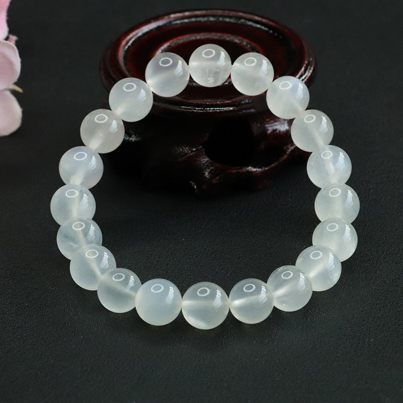 Customized natural white moonstone bracelet labradorite crystal color treasure CB2062505 