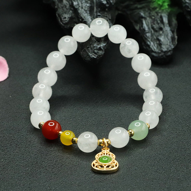 Gold silk jade white jade bracelet aventurine agate multi-treasure bracelet for women CB4010207