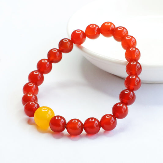 Natural red agate bracelet chalcedony bracelet national fashion jewelry MN2102602