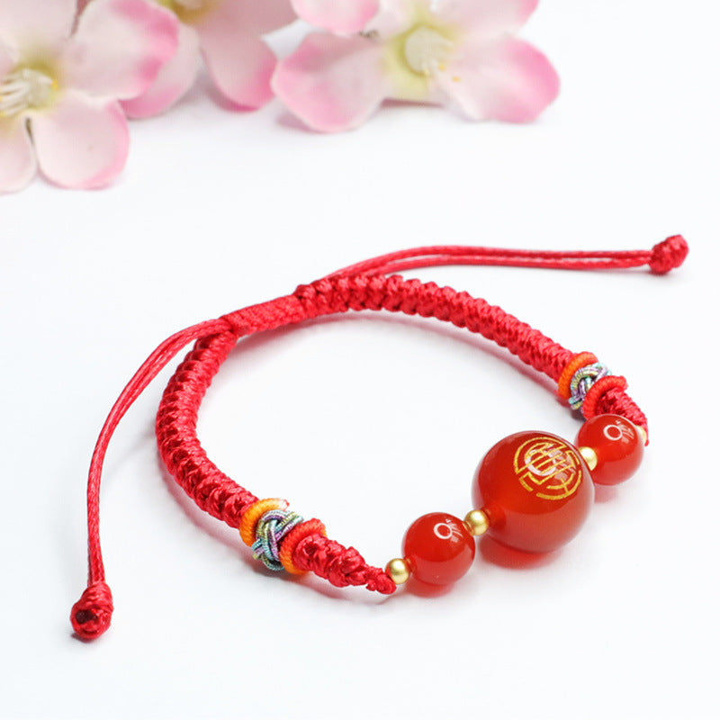 Red agate bracelet chalcedony bracelet bracelet jewelry MN1122557