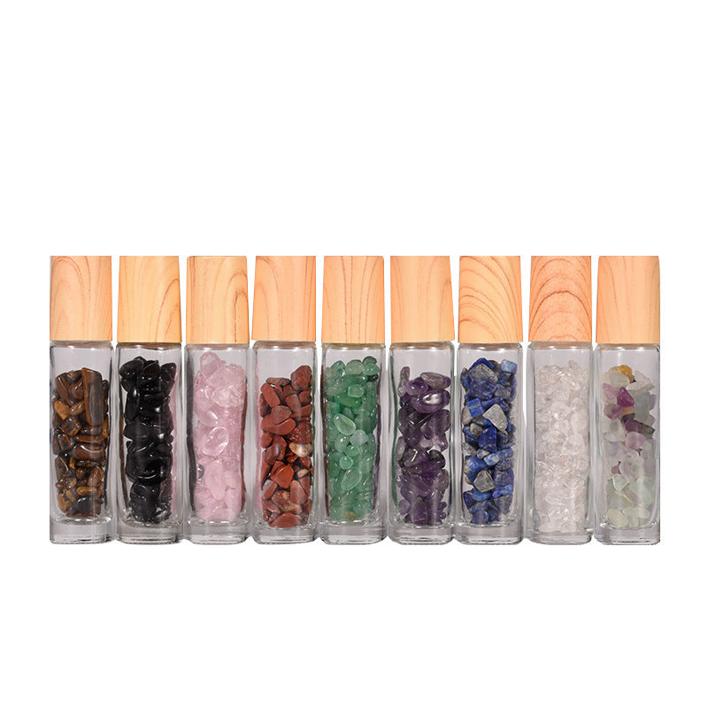 Natural crystal gravel drift bottle gift box set 7 color beads bottle mine standard popular science English children's gift 