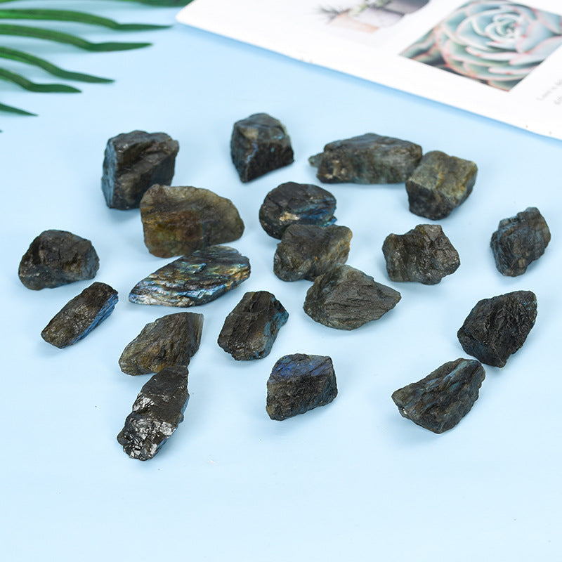 Natural labradorite rough stone aromatherapy stone diffuser stone ornaments crystal crafts gravel crystal decoration decoration 