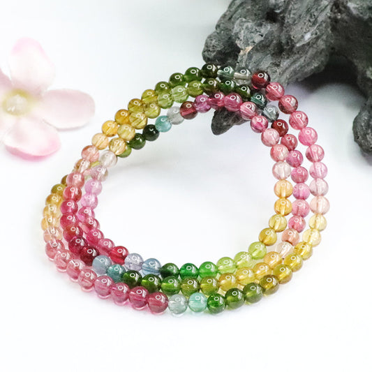 Natural Rainbow Vitreous Tourmaline Bracelet Gradient Bracelet Necklace Jewelry CB2042801 