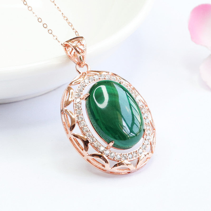 Natural malachite pigeon egg pendant women's colorful treasure pendant jewelry CB2041207 