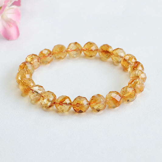 Citrine bracelet faceted crystal bracelet jewelry for men and women CB3090503 