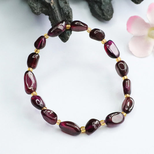 Natural garnet bracelet Brazilian purple tooth black crystal color treasure CB2060507 