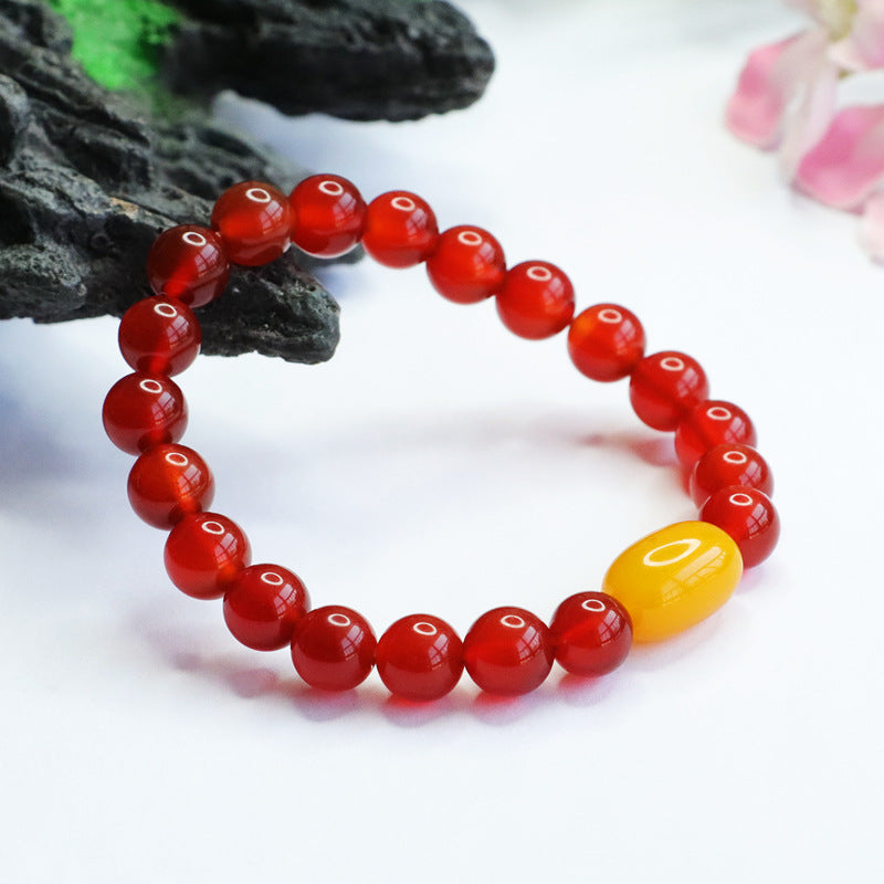 Natural red agate bracelet chalcedony passepartout bracelet jewelry MN2102601