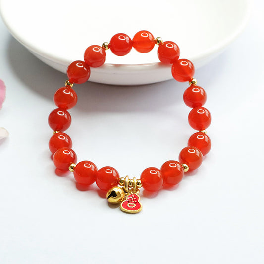 Natural red agate bracelet bell gourd bracelet jewelry accessories MN3020307