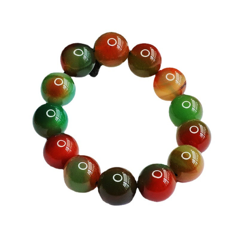 Natural pretty agate bracelet multi-treasure chalcedony bracelet colorful gem jewelry MN2052403