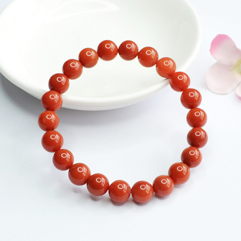 Natural Southern Red Agate Bracelet Full Flesh Color Bracelet Jewelry MN2053008 