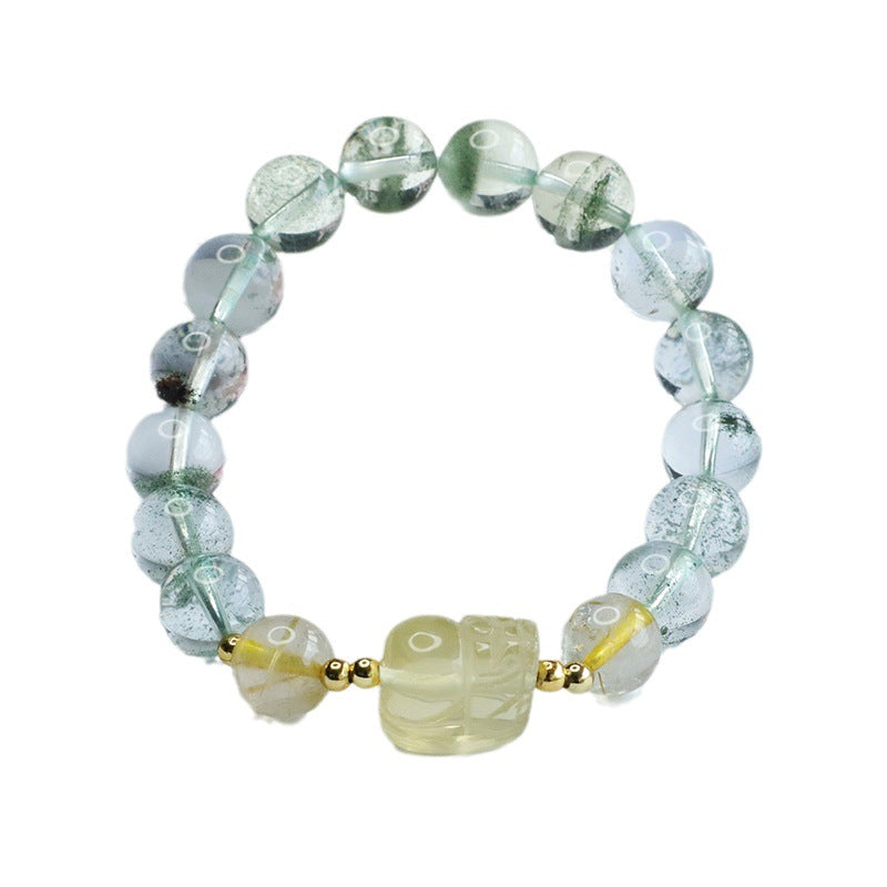 Natural crystal bracelet green ghost bracelet yellow crystal Pixiu bracelet CB3071204 