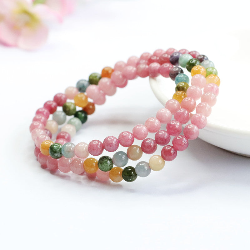 Natural Tourmaline Bracelet Brazilian Rainbow Bracelet Crystal Color Treasure Supply CB2081601 