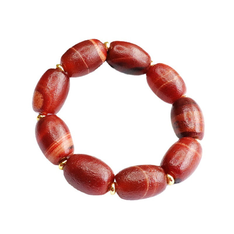 Natural old material red agate passepartout bracelet bracelet jewelry MN2042110 