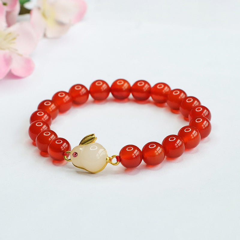 Natural Agate Rabbit Bracelet Red Agate Year of the Rabbit Bracelet Jewelry Jewelry MN2121409