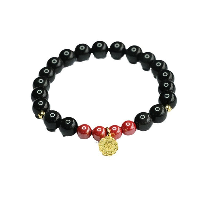 Obsidian Bracelet Cinnabar Imperial Sand Bracelet Women's National Fashion Jewelry CB4040604 